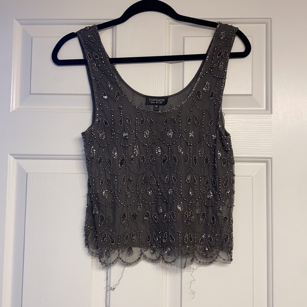 Topshop beaded top